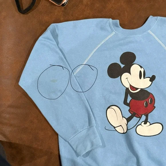 Vintage 1980’s Blue Disney Mickey Mouse Sweatshirt - Picture 9 of 15